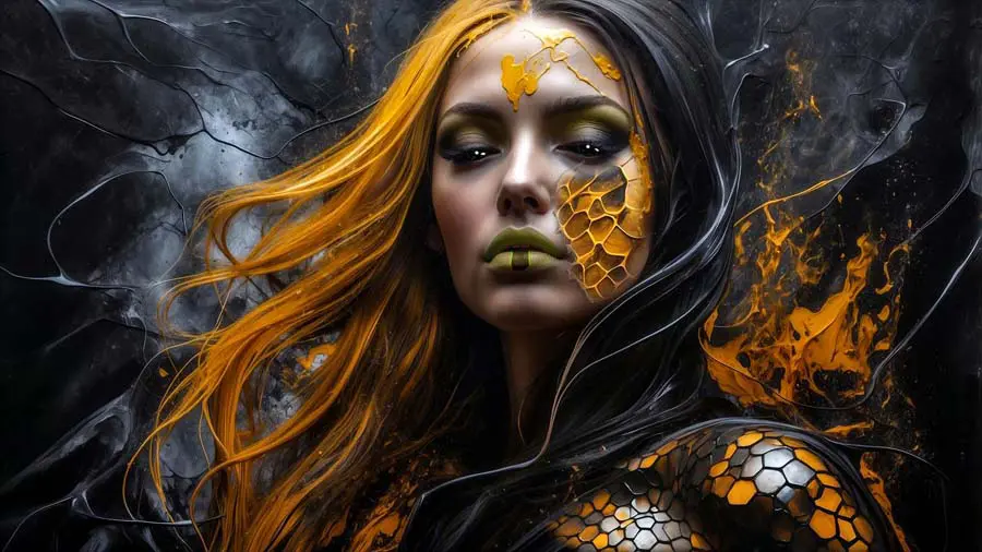 Queen Bee artwork from the Abstract Goth gallery at WickedSickArt Studio