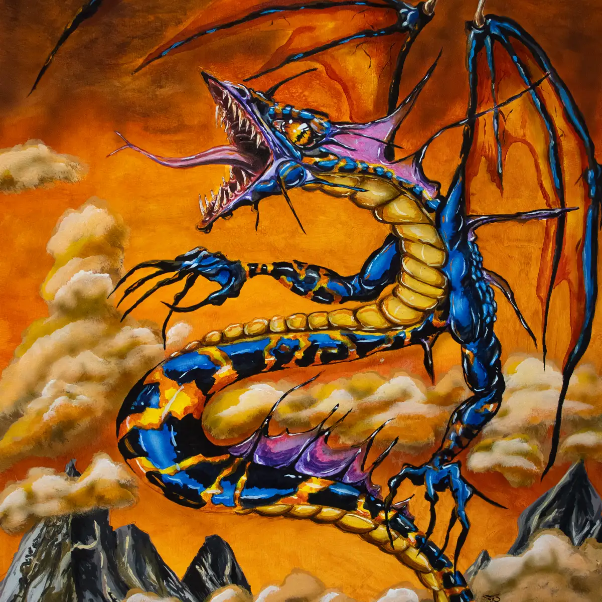 Forged Acrylic — Acrylic / Watercolor Paper (2025), hand-forged artwork by WickedSickArt Studio