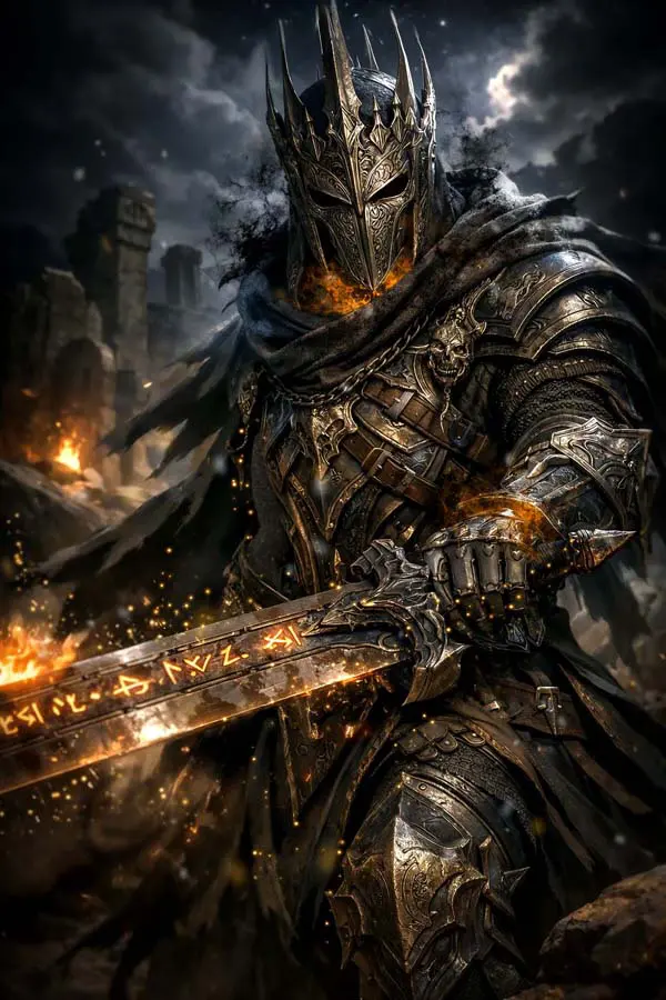 Death Knight of the Ashen Legion artwork from the Dark Fantasy gallery at WickedSickArt Studio