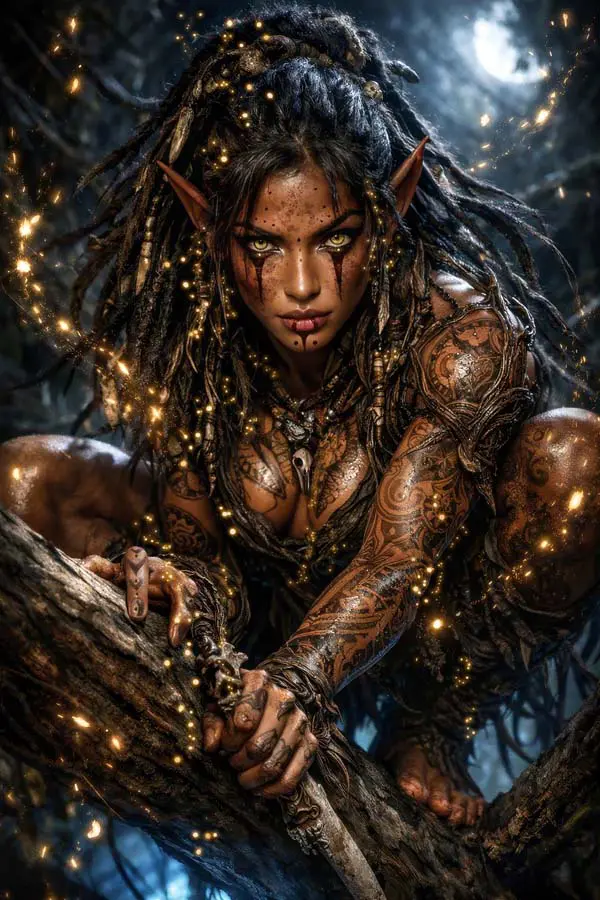 The Wood Elf Assassin artwork from the Dark Fantasy gallery at WickedSickArt Studio