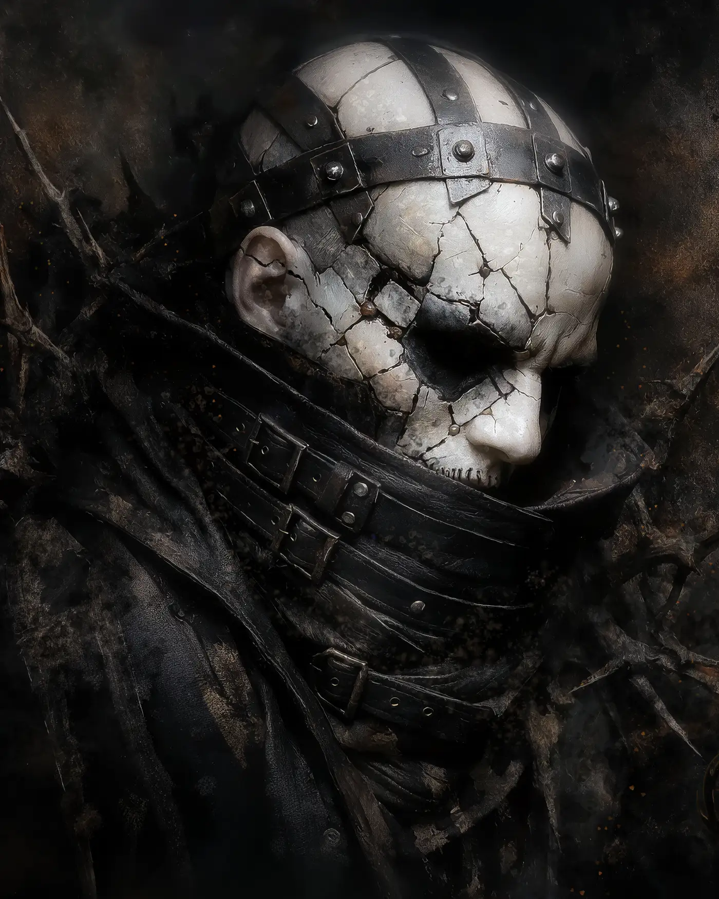 The Broken Vessel dark abstract goth artwork by WickedSickArt Studio