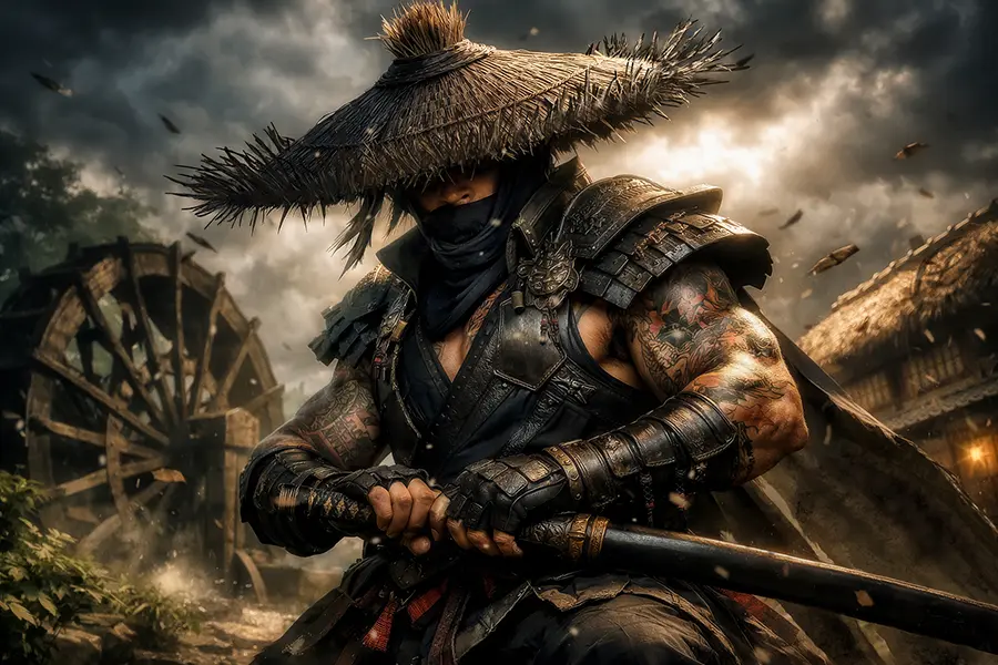 The Ronin artwork from the Mythic Warlords gallery at WickedSickArt Studio