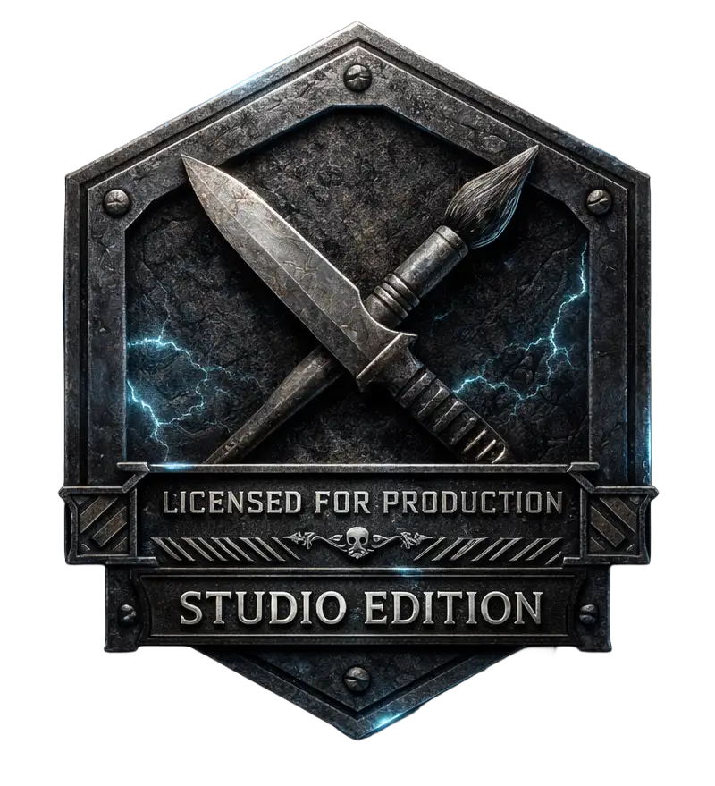 Studio Edition insignia — limited-run personal-use digital art license tier