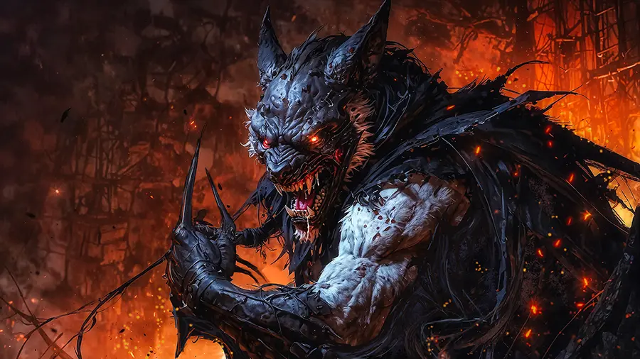 WolfBat Lycan artwork from the Dread Titans gallery at WickedSickArt Studio