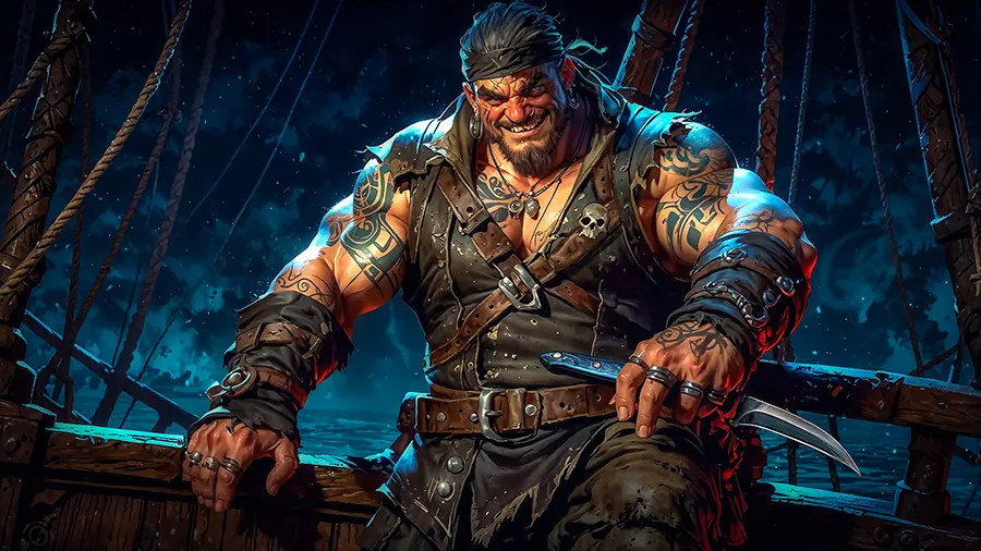 REDRUM Pirates — Iron Biter artwork from the Void & Steel gallery at WickedSickArt Studio