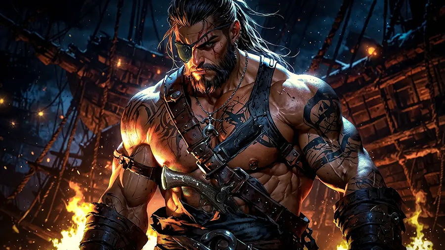 The REDRUM Pirates artwork from the Void & Steel gallery at WickedSickArt Studio