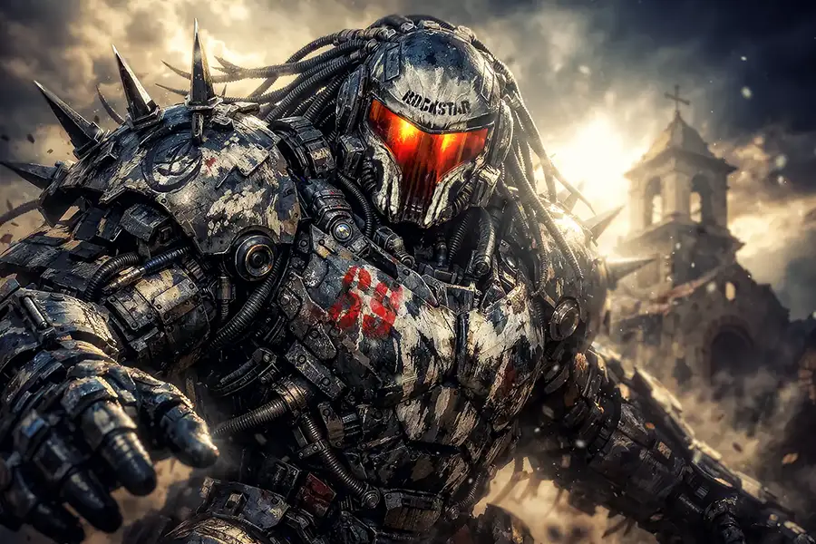 ROCKSTAR — War Pig of Chaos artwork from the Apocalyptic Realms gallery at WickedSickArt Studio