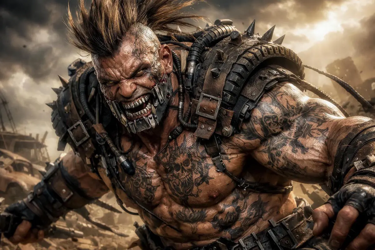 Wastelander - JAWS artwork from the Apocalyptic Realms gallery at WickedSickArt Studio