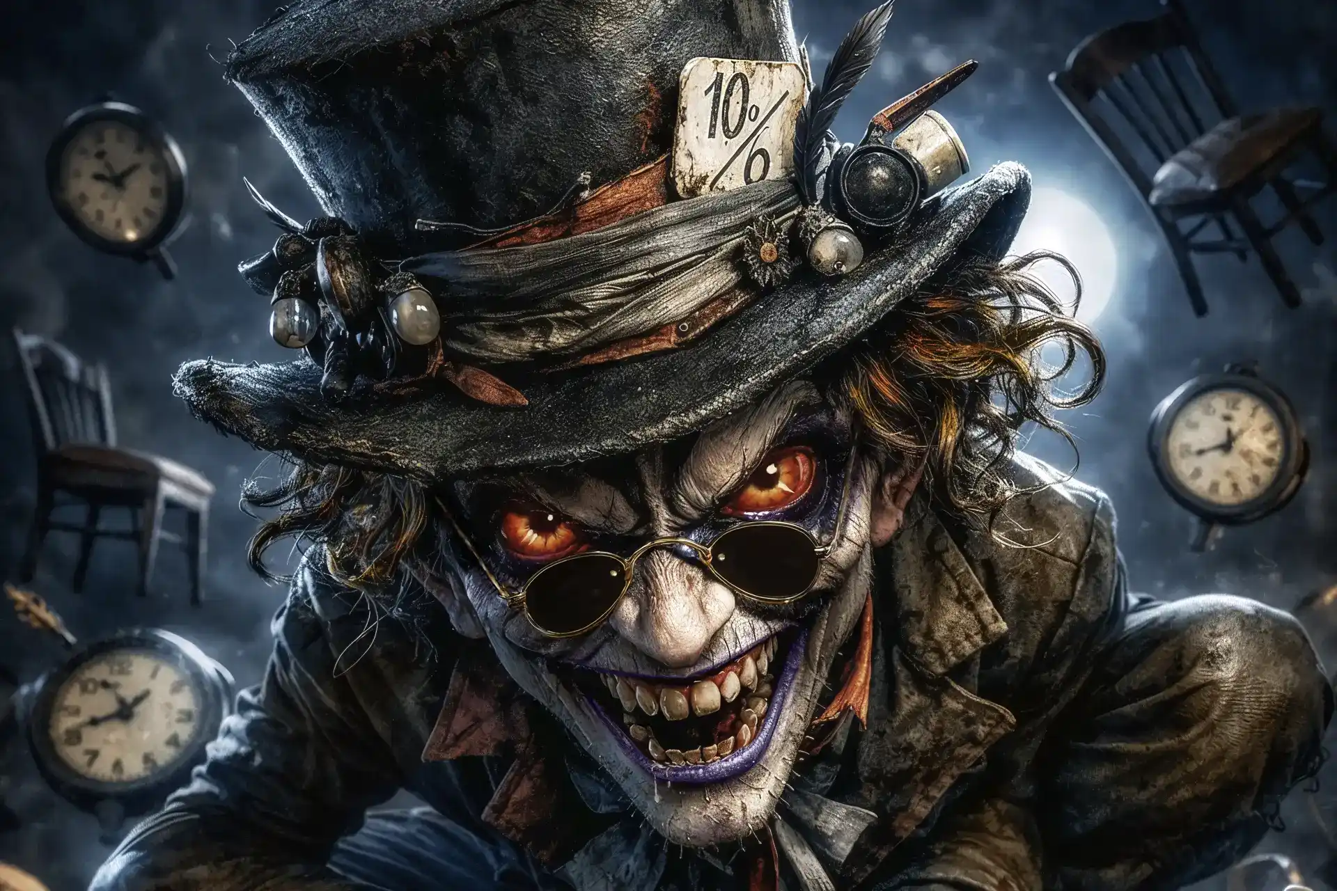 Ink and chaos stylized dark illustration portal with high-impact texture by WickedSickArt Studio